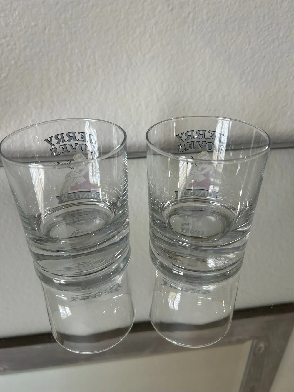 Sailor Jerry “Jerry Loves Ginger” glasses - Set of 2, NEW